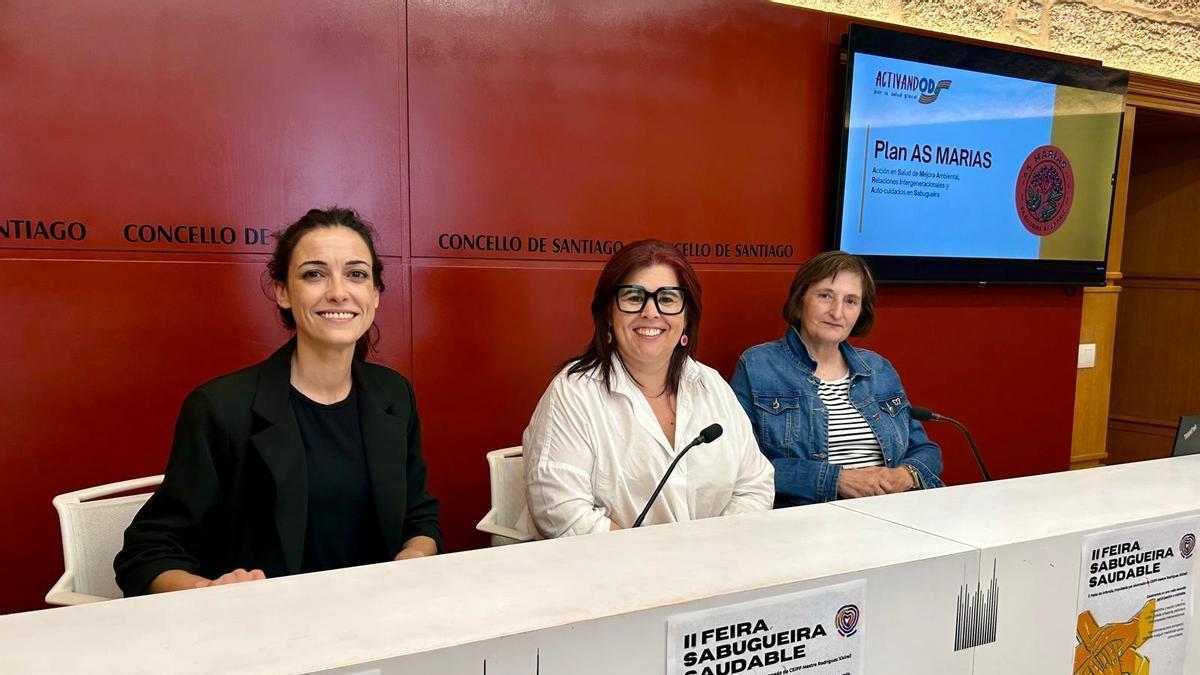 Lueiro, no centro, durante a presentación do evento