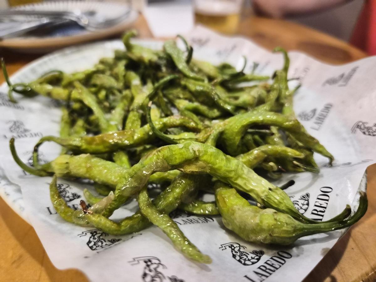 Piparras fritas en Laredo.