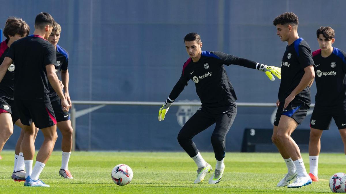 Aron Yakobishvili se ejercitó junto a Hansi Flick en la Ciutat Esportiva