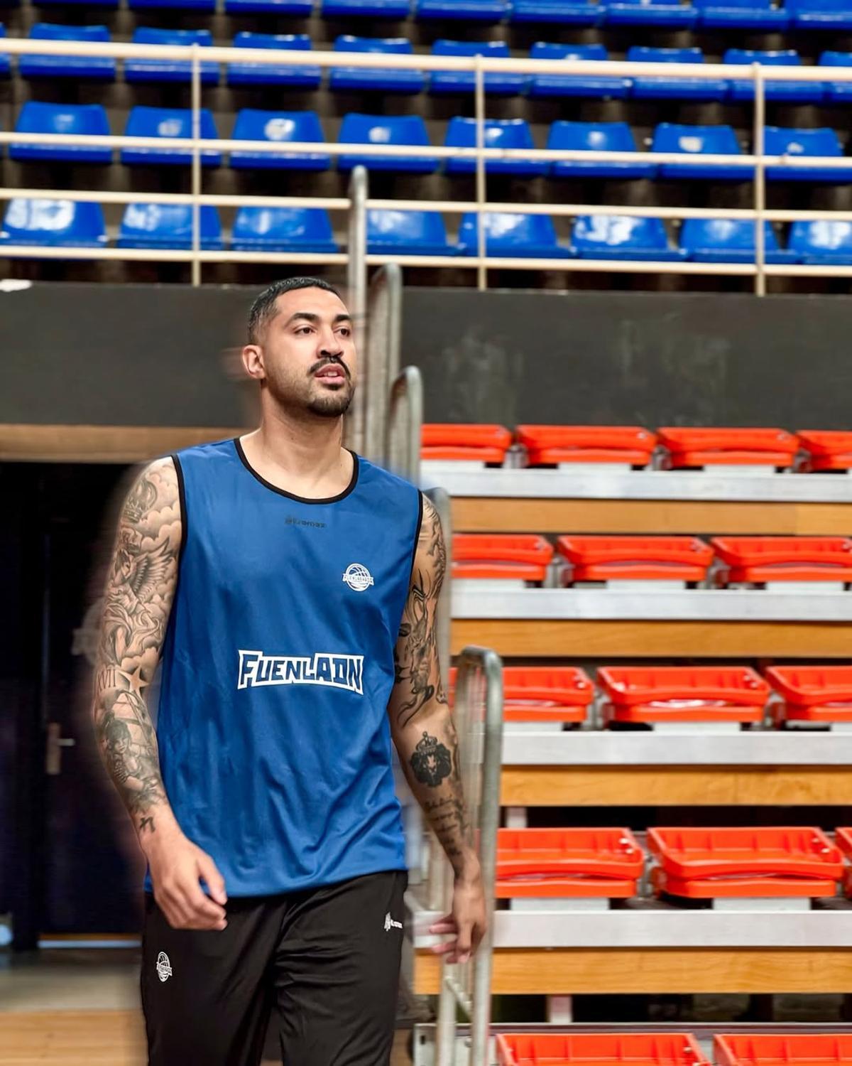 Lima, en un entrenamiento con el Baloncesto Fuenlabrada