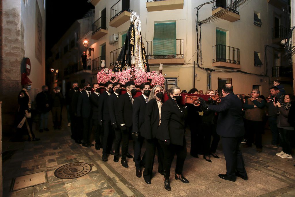 Semana Santa de Lorca 2022: Virgen de la Soledad del Paso Negro, iglesia y procesión