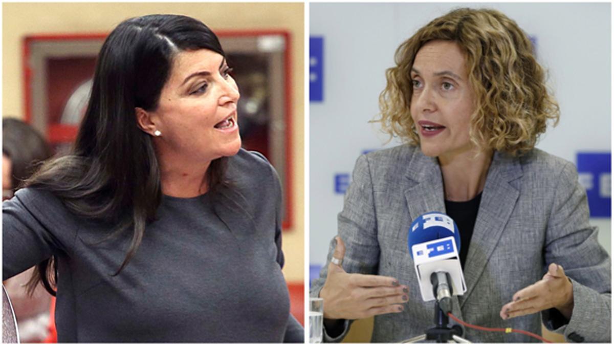 La presidenta del Congreso, Meritxell Batet, ha expulsado este martes a la secretaria general del grupo de Vox, Macarena Olona, tras llamarle al orden por tres veces después de una trifulca con Cs.