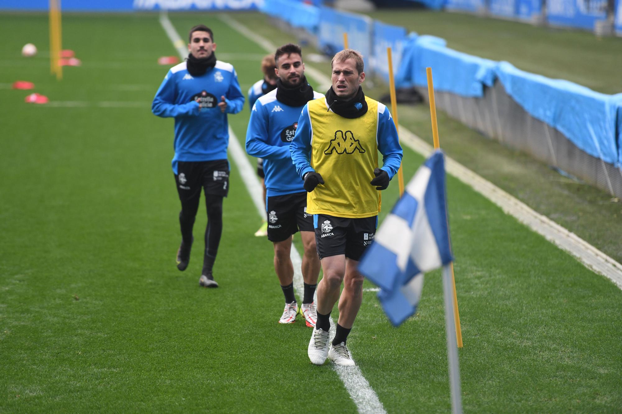 Último entrenamiento del Deportivo antes de medirse al Bilbao Athletic