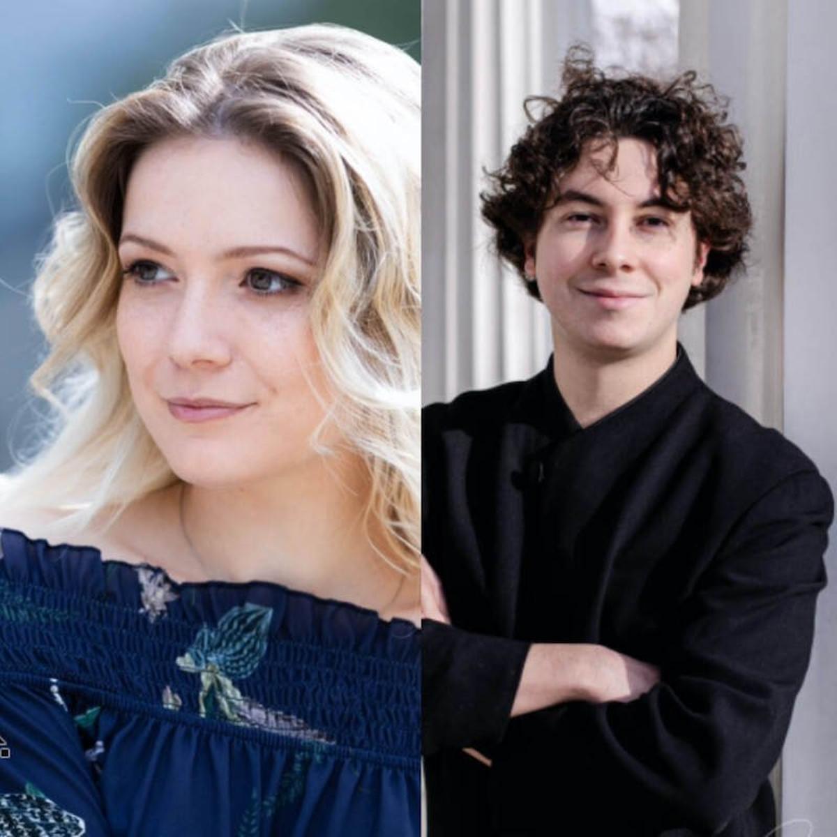 Imágenes de la soprano Lisa Schmidt y el pianista Mauricio Sotelo