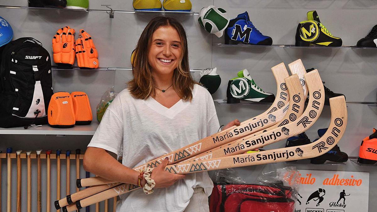 La coruñesa María Sanjurjo, refuerzo del Deportivo Liceo para su regreso a la OK Liga. |  // VÍCTOR ECHAVE