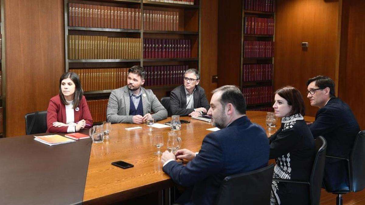 Reunión entre ERC y PSOE en la sede de la AMB