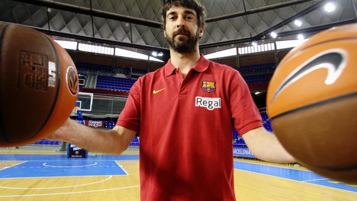 Juan Carlos Navarro, el pasado martes, en el Palau Blaugrana.