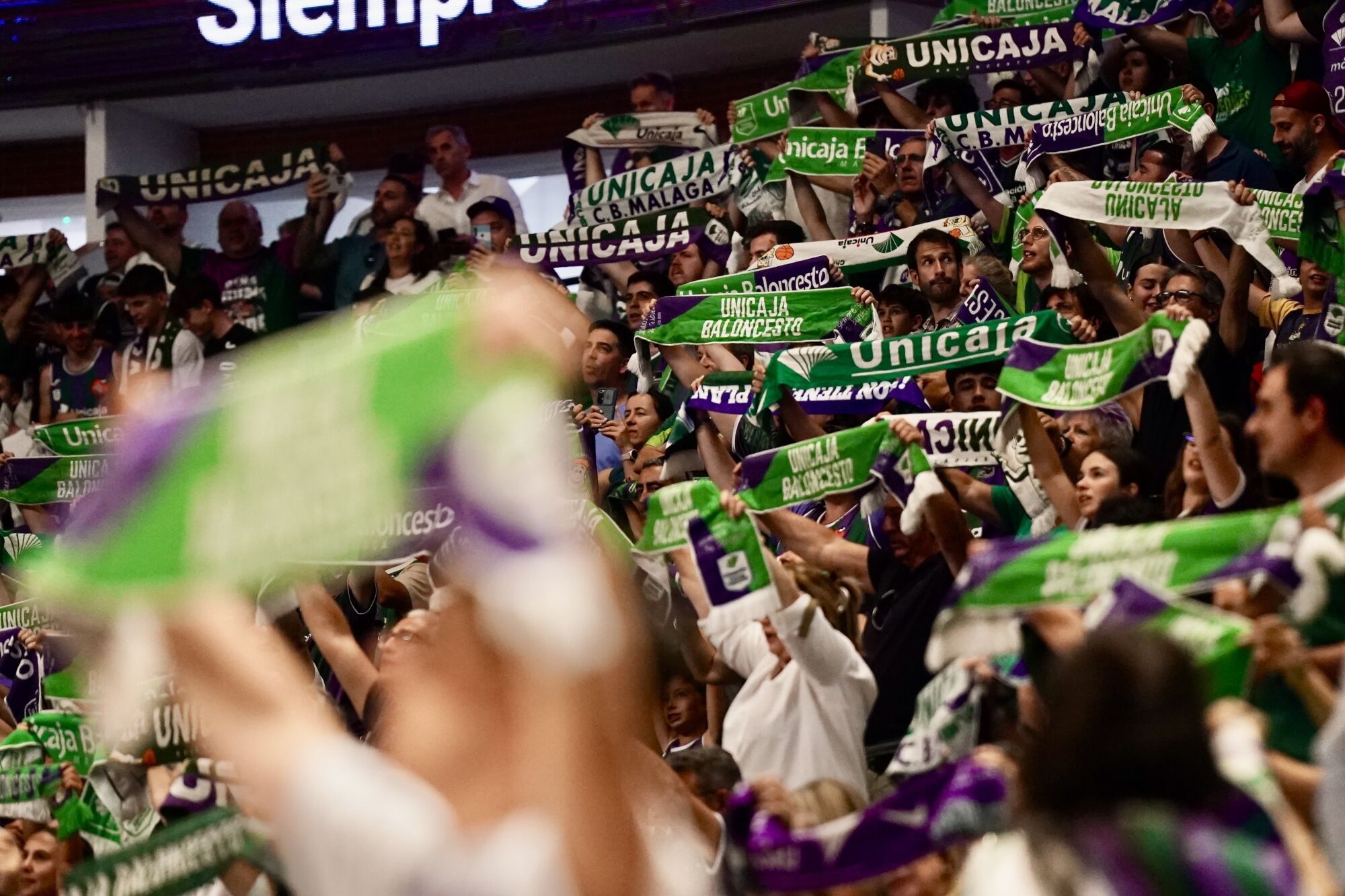 Cuartos de final de la Liga Endesa entre el Unicaja y el Barça