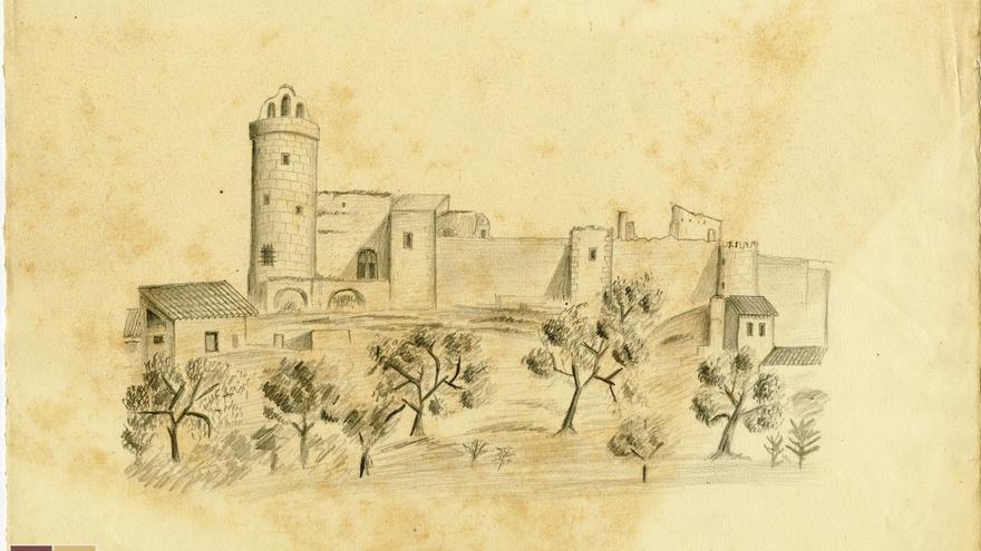 Difunden una imagen inédita del castillo de Elda en el siglo XIX