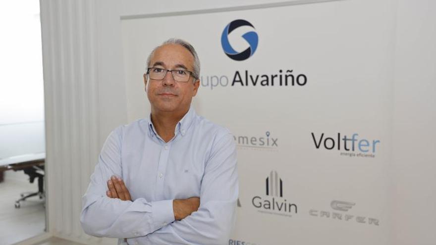 El director de Voltfer, José María Fariña, en la sede de la empresa de eficiencia energética en Vigo.