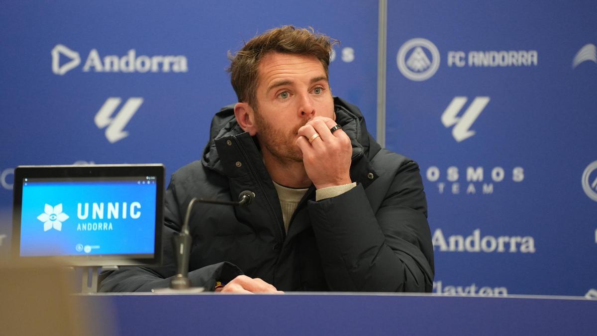 Ibai Gómez durante una rueda de prensa