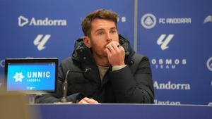 Ibai Gómez durante una rueda de prensa