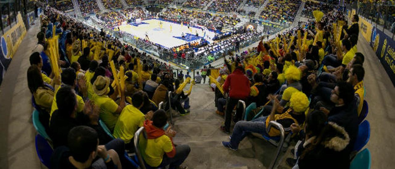 Panorámica del Gran Canaria Arena durante la Copa 2015.