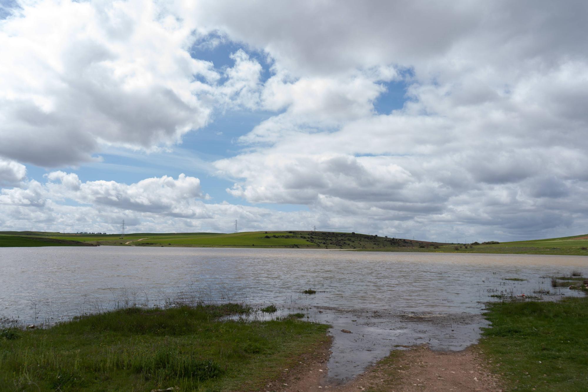 Estado del embalse de Ricobayo tras las lluvias caídas en la Semana Santa de 2024.