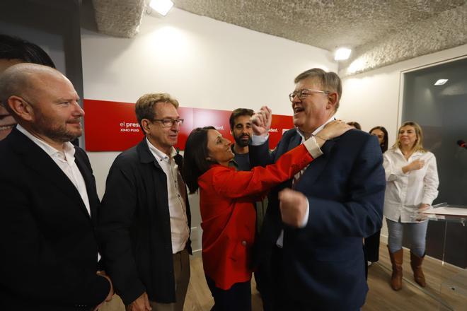 Puig comparece ante los medios de comunicación tras el resultado de las elecciones