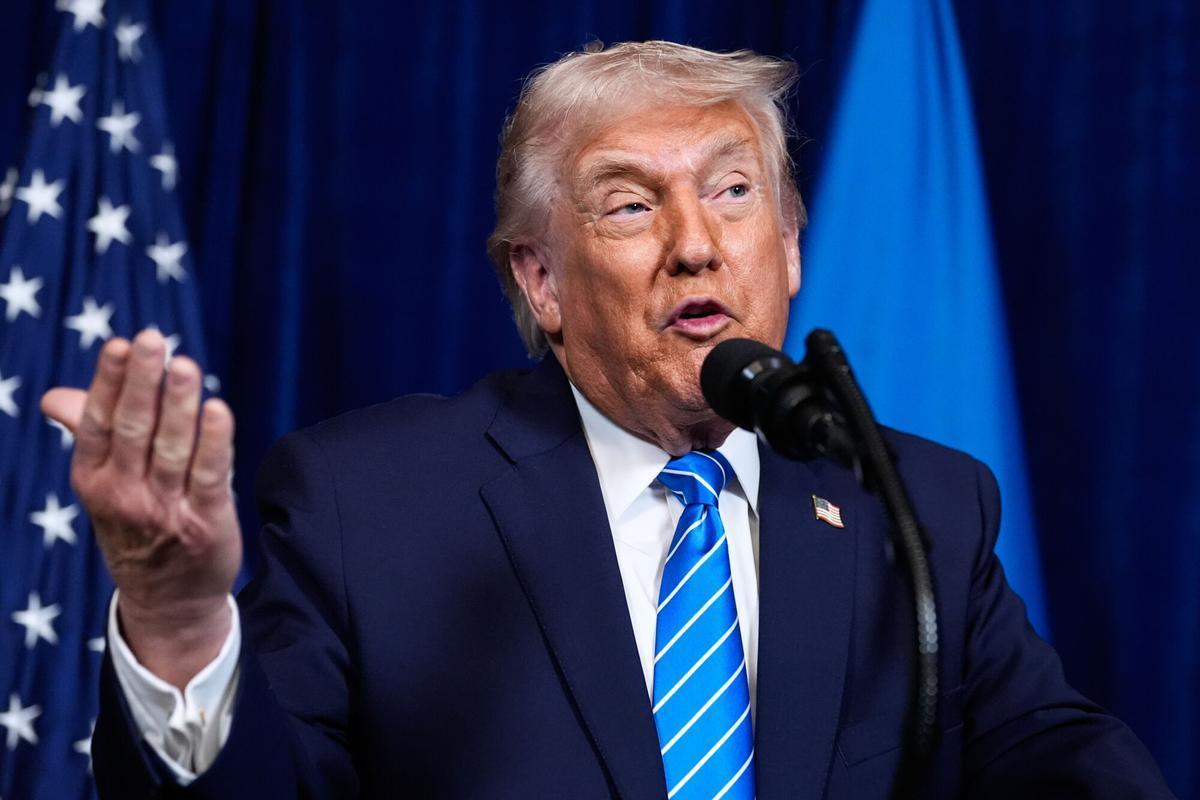 El presidente de EE UU, Donald Trump, durante una rueda de prensa.