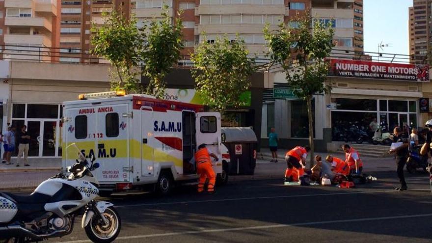 Un herido de gravedad tras un choque en la avenida Comunidad Valenciana de Benidorm