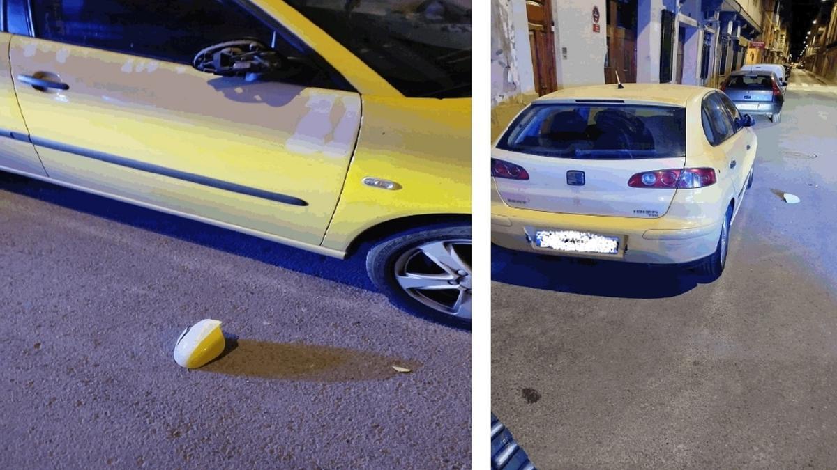 Daños ocasionados en coches de Benetússer.