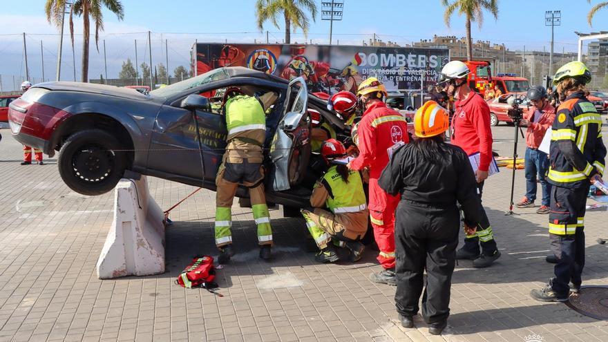 Encuentro interno de rescate de accidentes de tráfico en Torrent