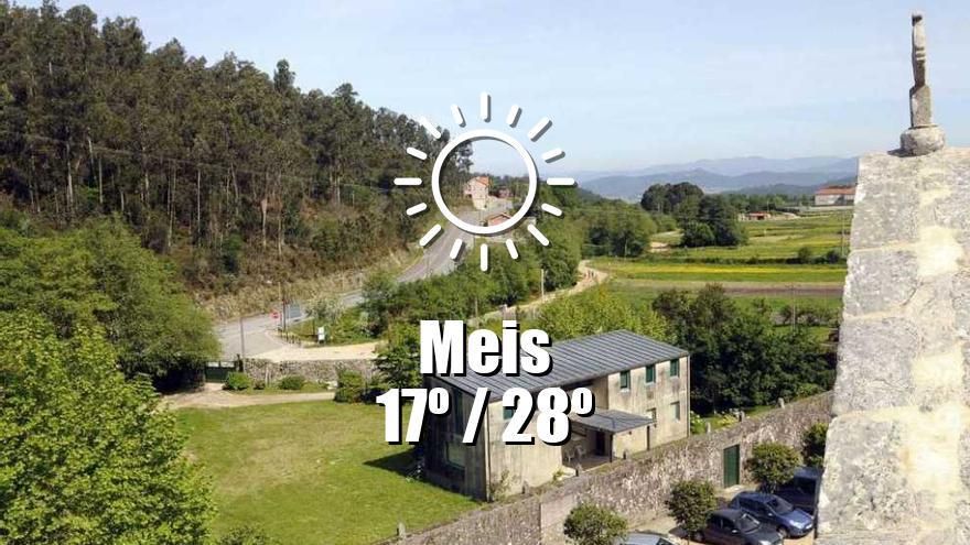 El tiempo en Meis: previsión meteorológica para hoy, martes 1 de julio