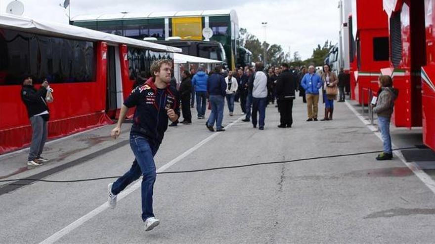 Vettel se marcha cabreado de Jerez