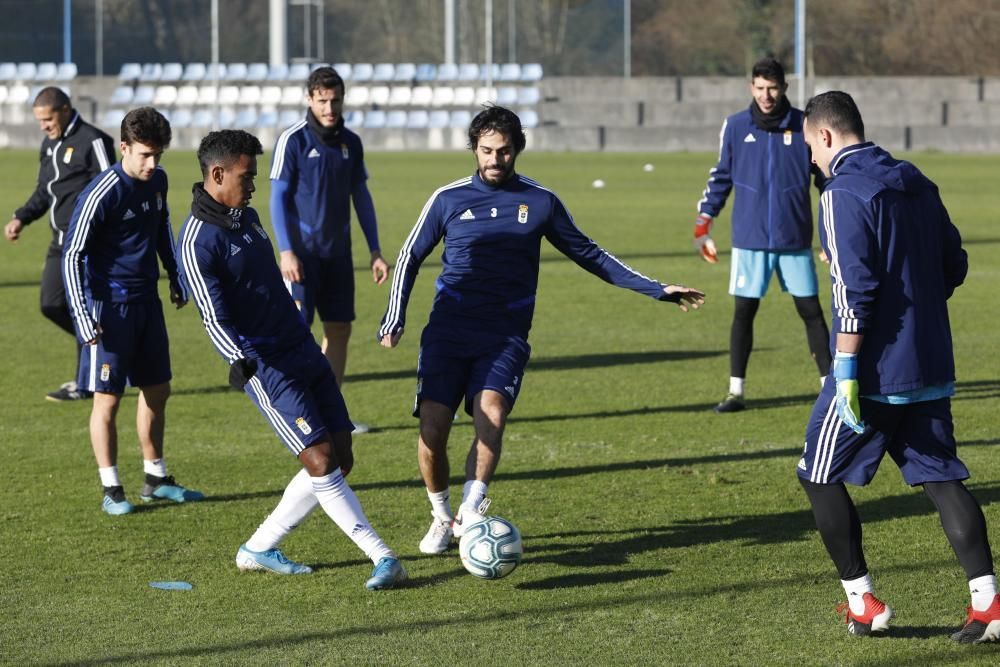 Entrenamiento del Oviedo en El Requexón