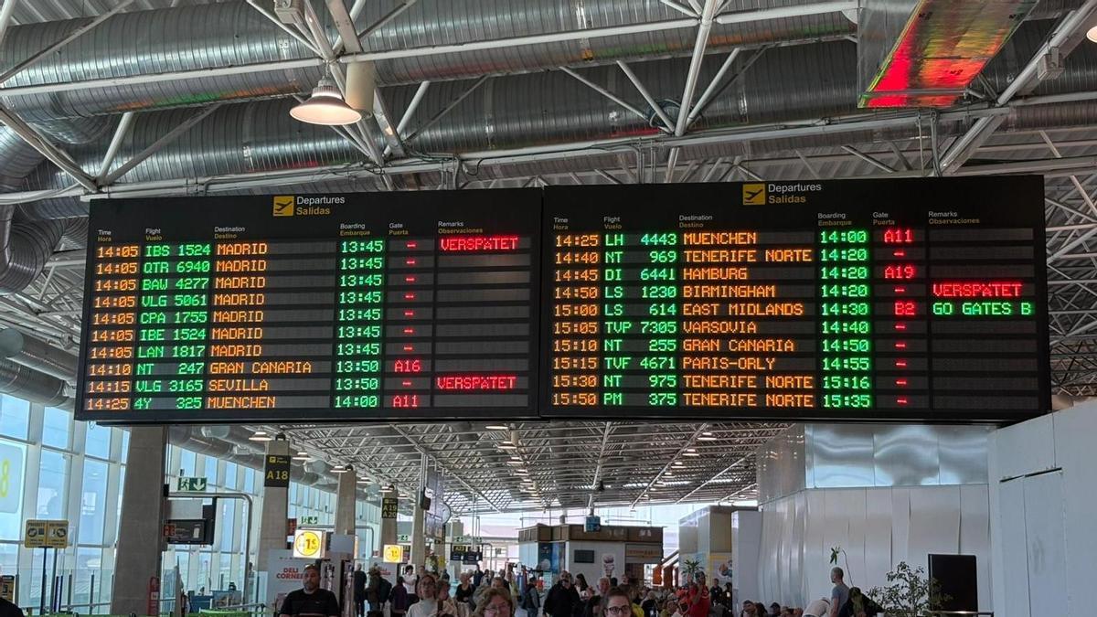 Ocho vuelos desviados en Canarias por el fuerte viento: Fuerteventura, la isla más afectada