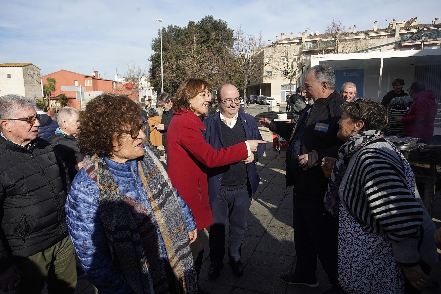 Totes les imatges de la visita de Iceta a Girona i Salt