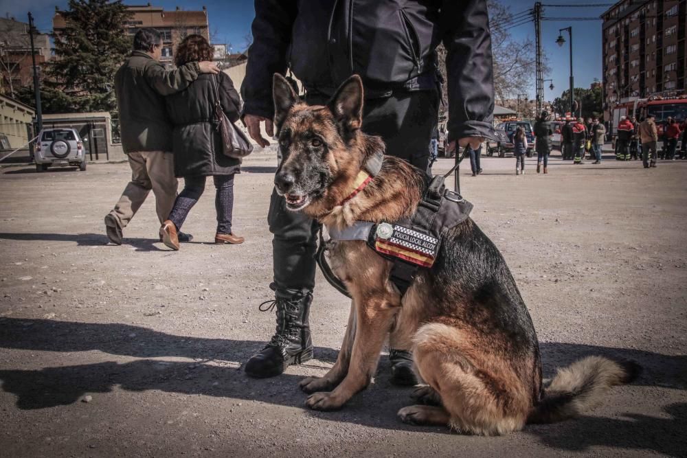 Un simulacro muy real para público escolar de Alcoy