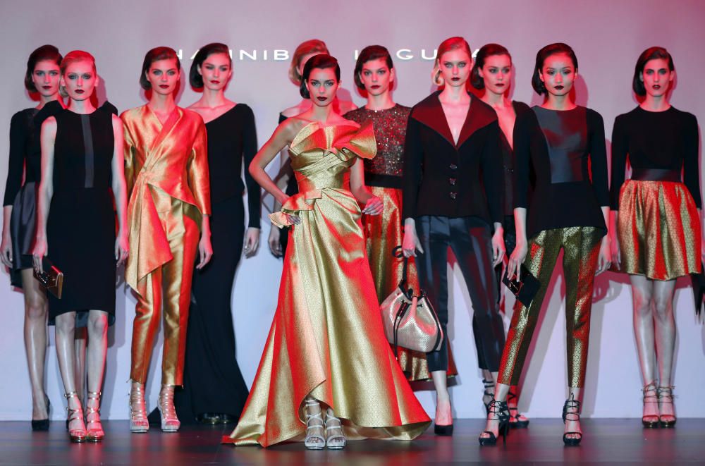 Desfile del valenciano Hannibal Laguna en la Mercedes-Benz Fashion Week Madrid