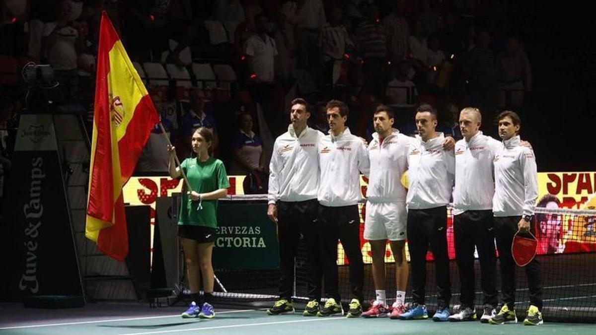 Una imagen del combinado español en la Copa Davis de 2023
