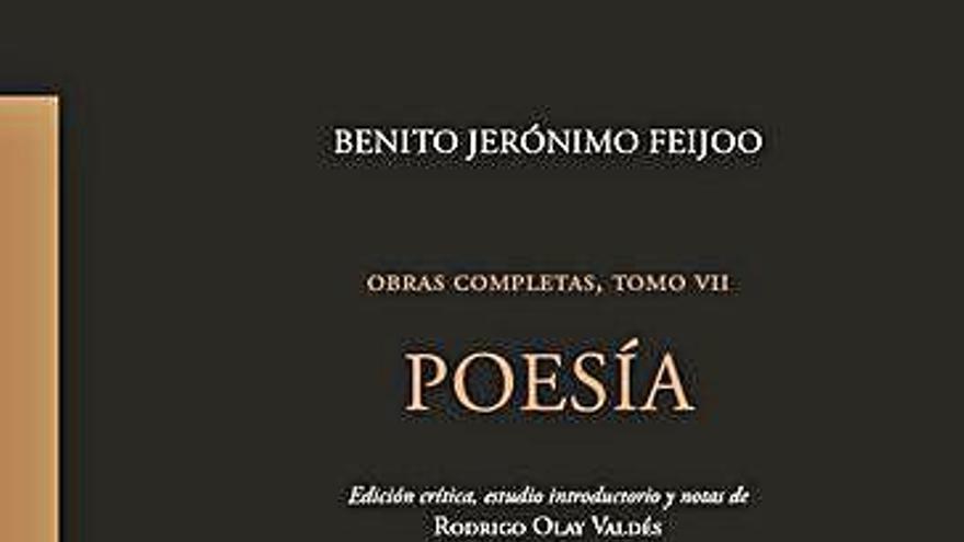 La portada del volumen con la poesía completa de Feijoo.