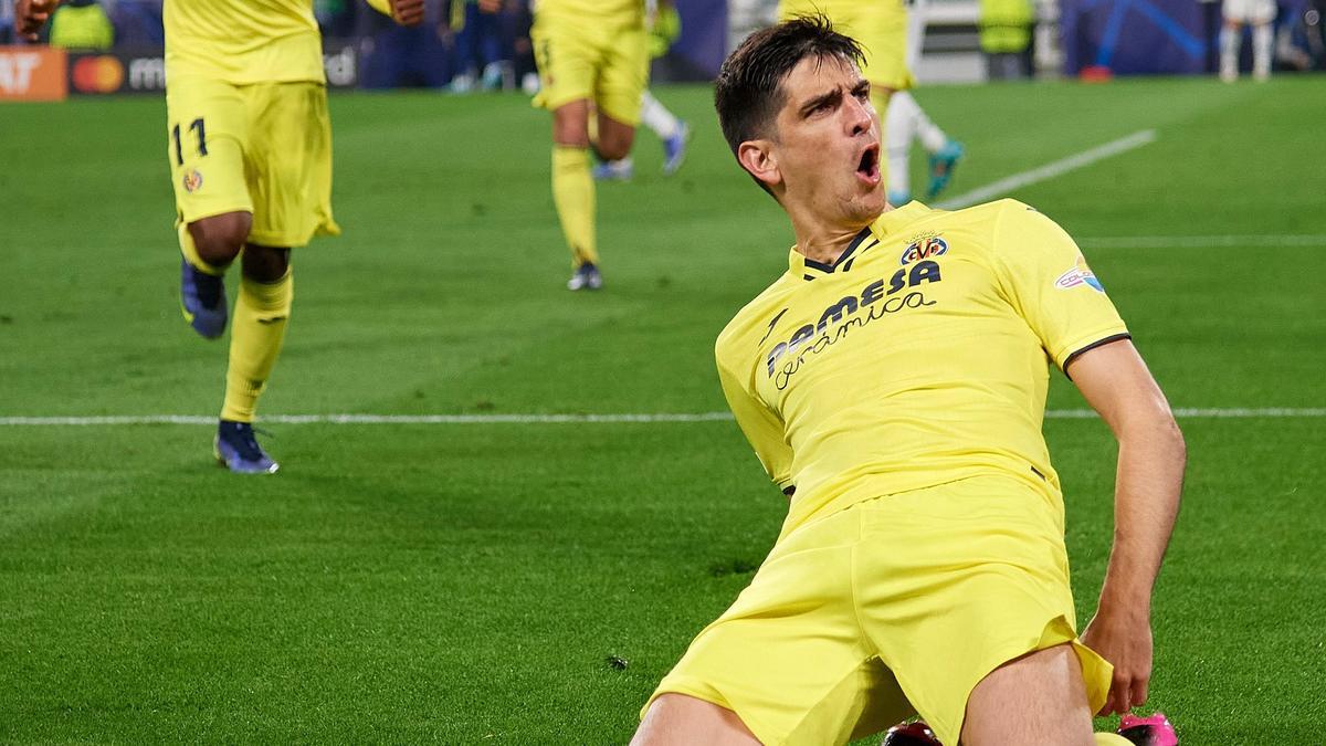 Gerard Moreno celebrando uno de los goles