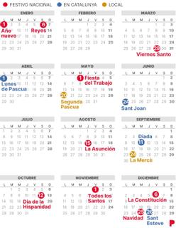 Calendario laboral de Barcelona del 2024 (con todos los festivos)