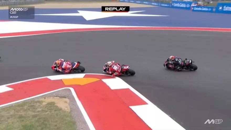 Así ha sido el 'rifirrafe' de Marc Márquez con Bezzecchi y Bastianini