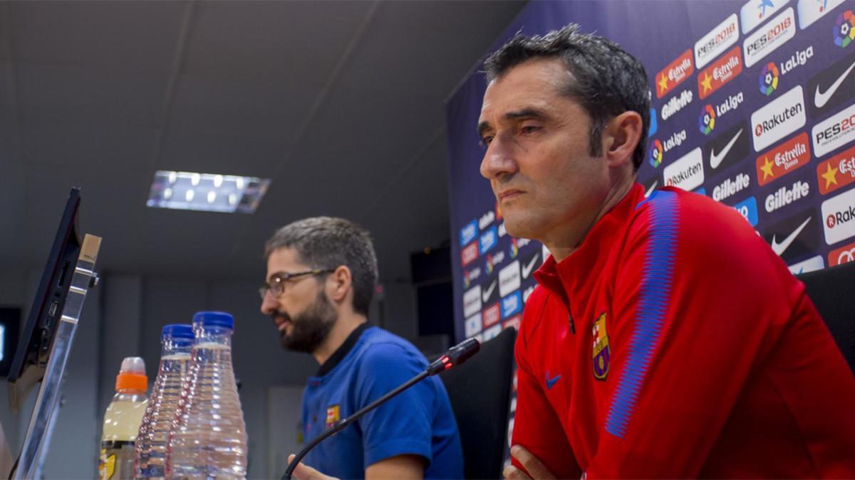Ernesto Valverde, entrenador del FC Barcelona, ha comparecido este viernes en rueda de prensa