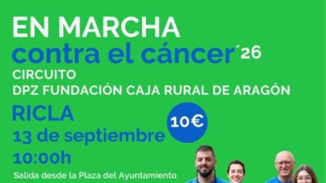 Ricla marcha contra el cáncer el día 13.