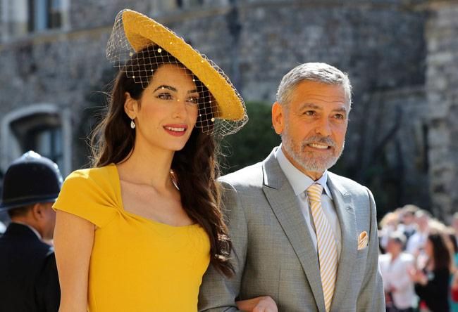Amal y George Clooney en la boda del príncipe Harry y Meghan Markle