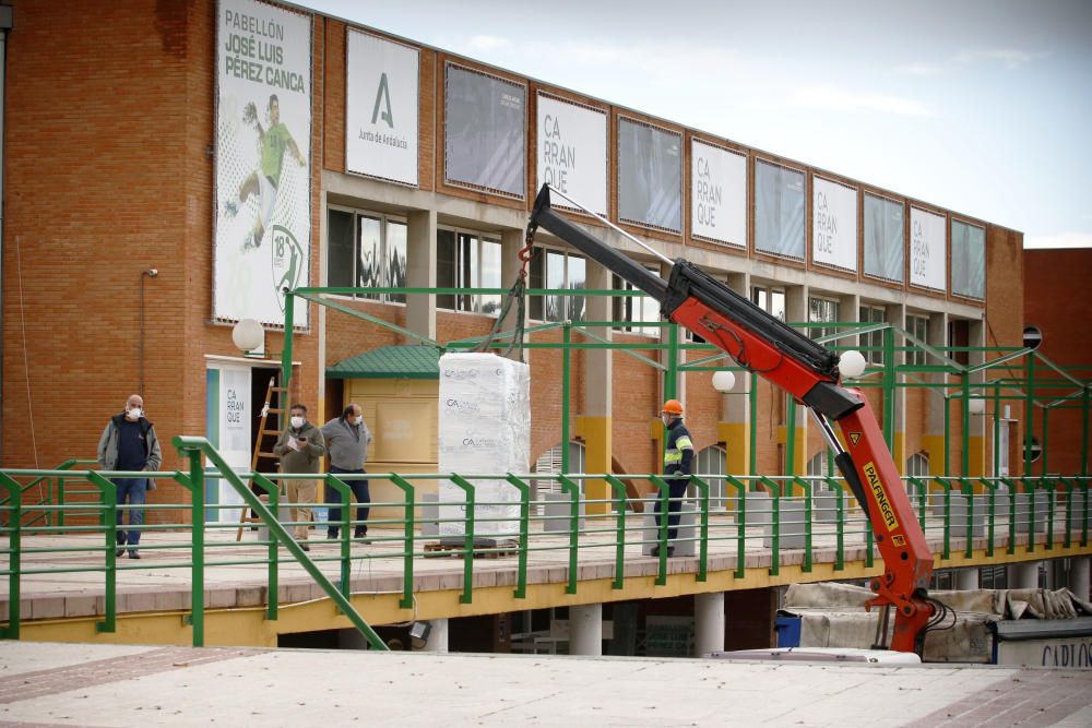 Las obras de acondicionamiento de la ciudad deportiva de Carranque como hospital de campaña continúan con la previsión de que finalicen en esta semana.