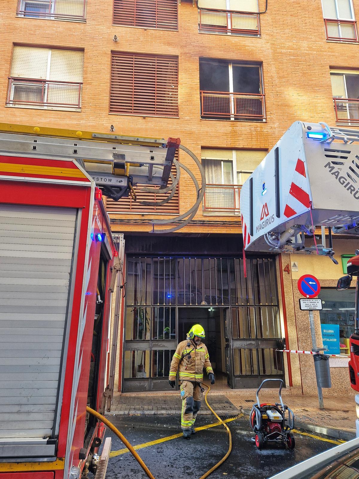 Imagen del incendio de este jueves.