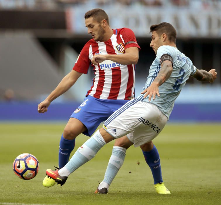 Las mejores fotografías del encuentro en Balaídos entre el Celta y el Atlético de Madrid