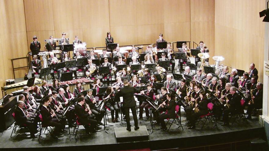 La Banda Ciudad de Burgos, en una actuación en el Teatro Principal de la cuidad castellanoleonesa.