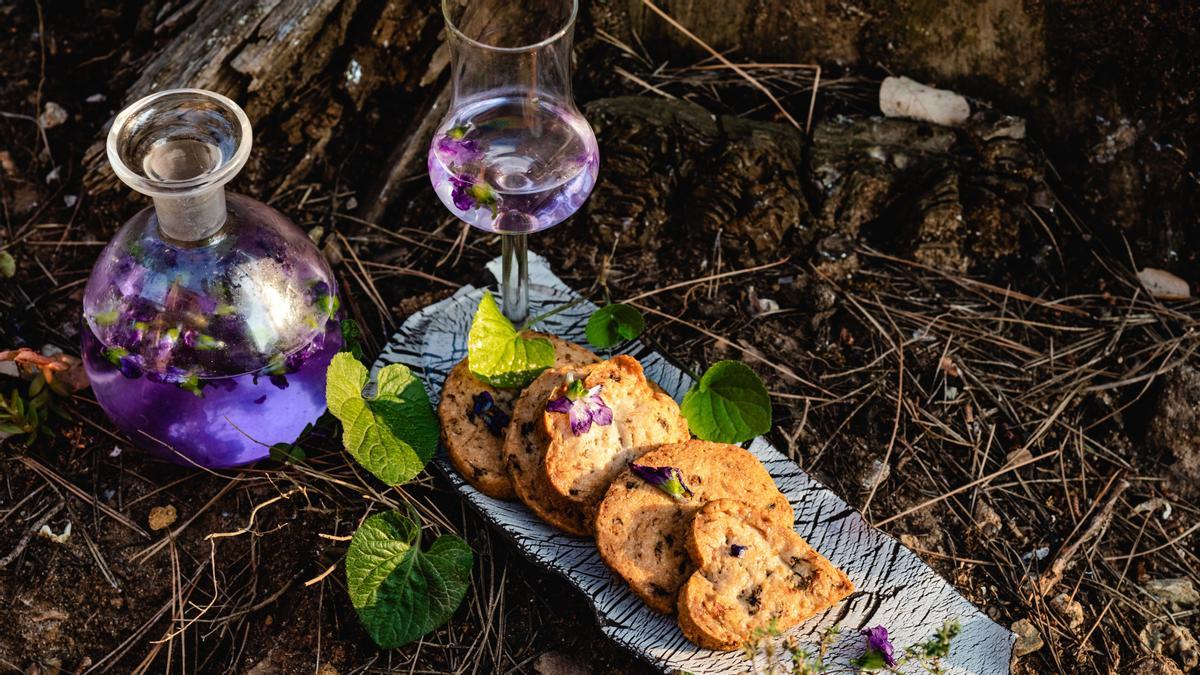 Galletas de violetas y mantequilla de la chef Iolanda Bustos.