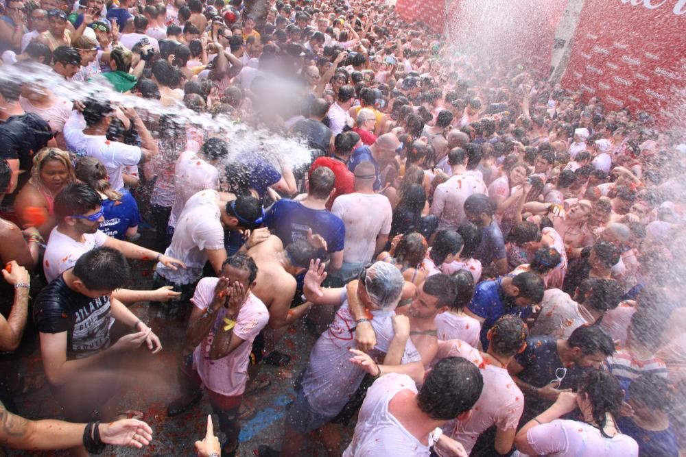 Instantes de la Tomatina 2016.