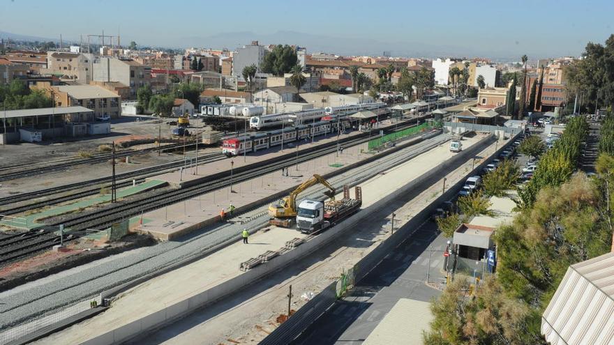 Imagen de las obras en la estación del Carmen