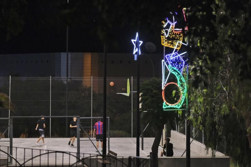 Reportaje sobre la iluminación instalada en el parque de La Estrella