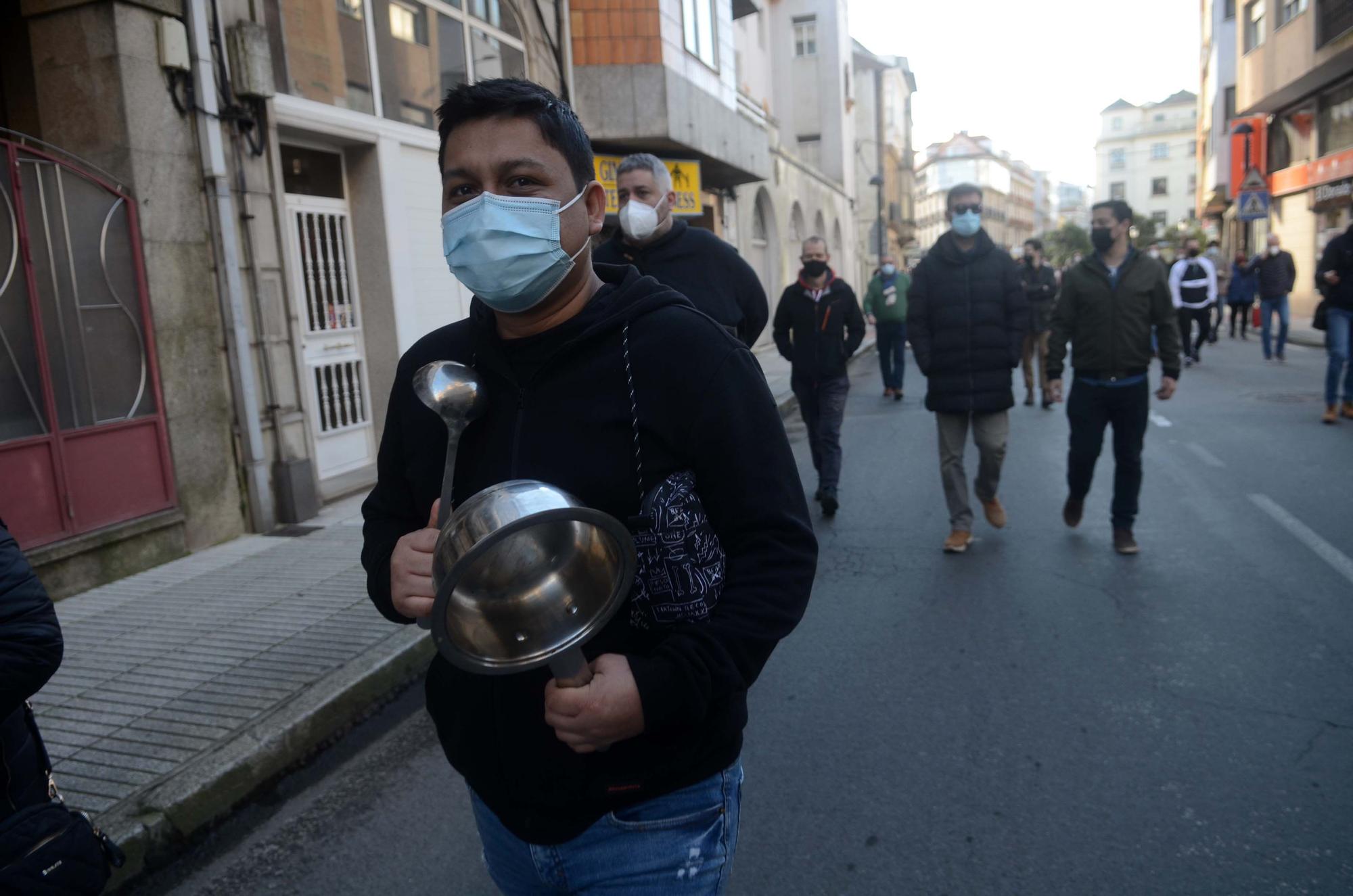 Manifestación masiva de la hostelería en Vilagarcía