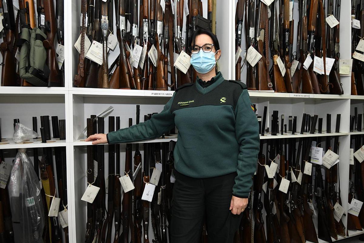 Marisol González en dependencias de la comandancia de Pontevedra