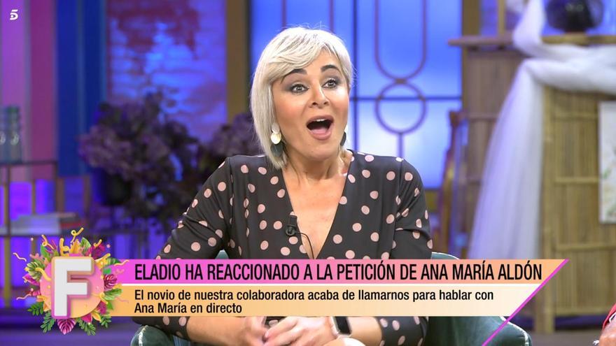 Ana María Aldón le dice 'sí, quiero' a su novio Eladio