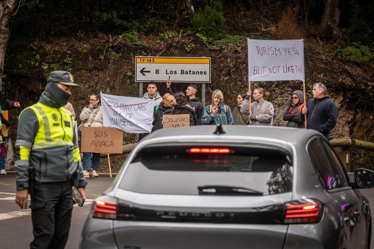 Manifestación en Anaga